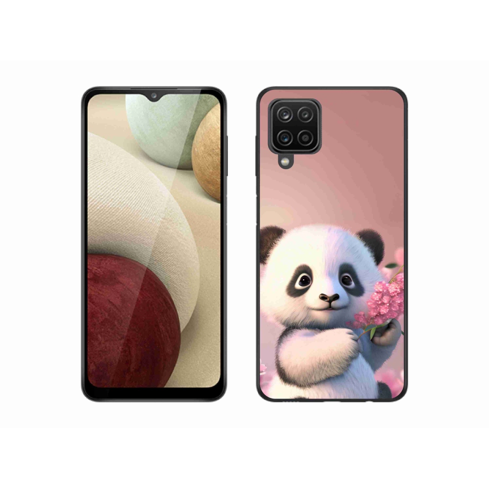 Gelový kryt mmCase na Samsung Galaxy A12 - roztomilá panda