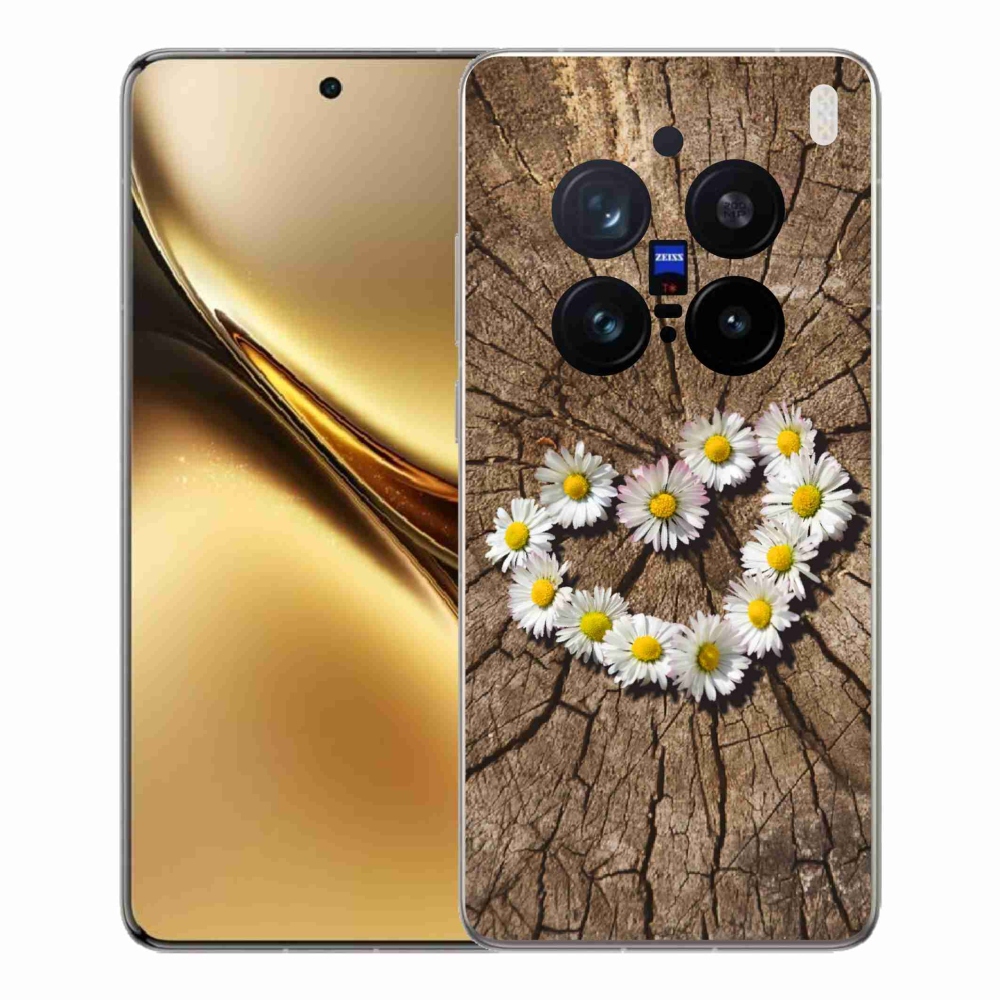 Gelový kryt mmCase na Vivo X200 Pro 5G - srdce z kopretin