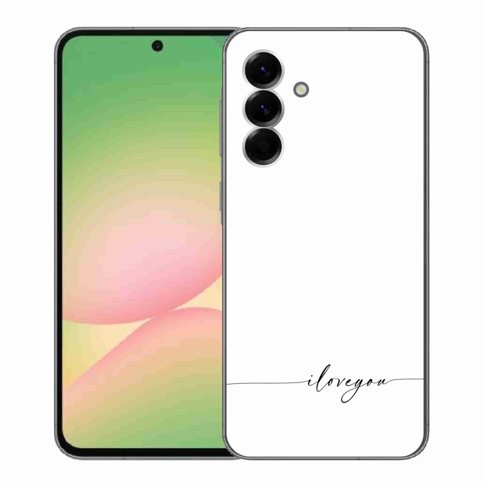 Gelový kryt mmCase na Samsung Galaxy A56 5G - I love you bílé pozadí