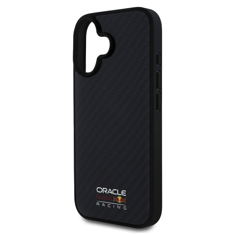 Red Bull Carbon Shiny Logo MagSafe Zadní Kryt pro iPhone 16 Black