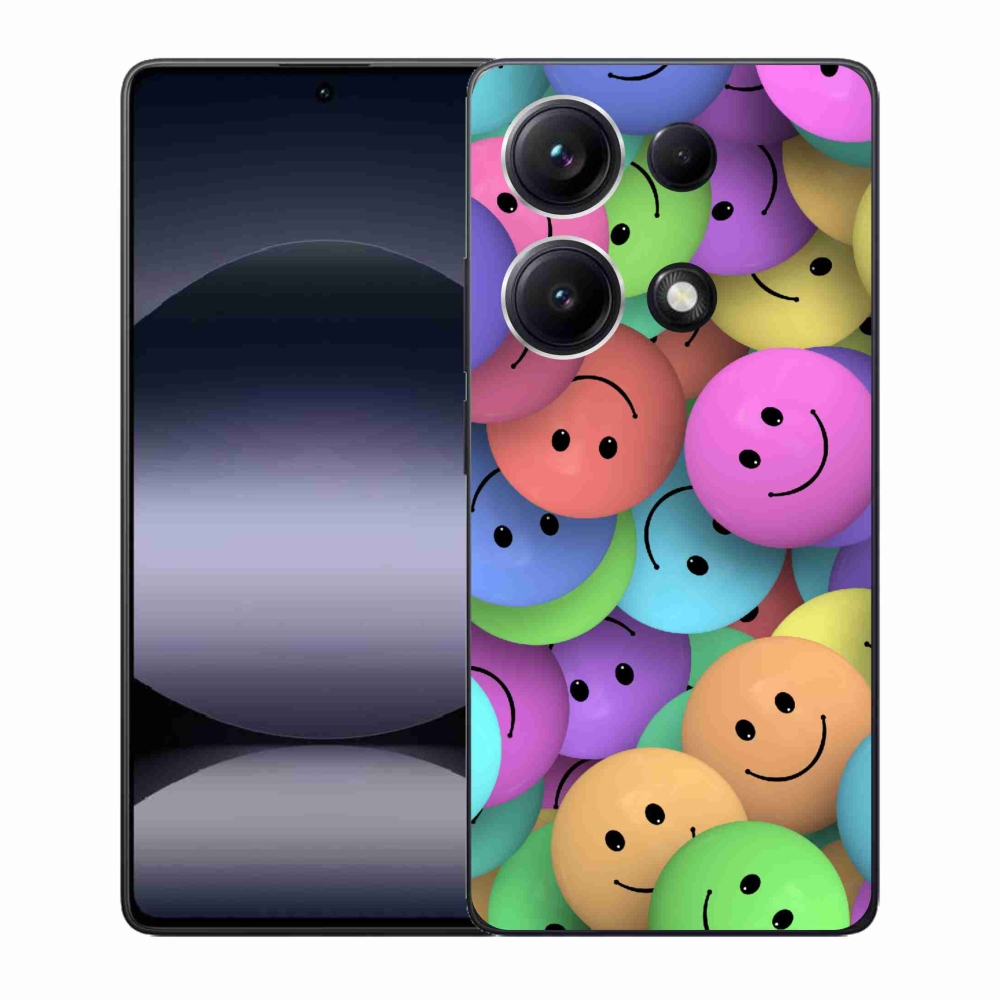 Gelový kryt mmCase na Xiaomi Redmi Note 14S - barevní smajlíci