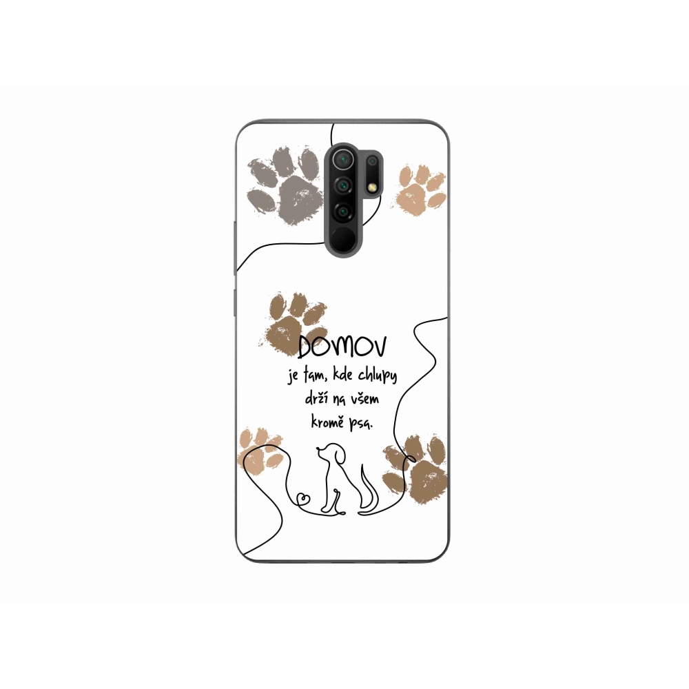 Gelový kryt mmCase na Xiaomi Redmi 9 - psí motiv bílé pozadí