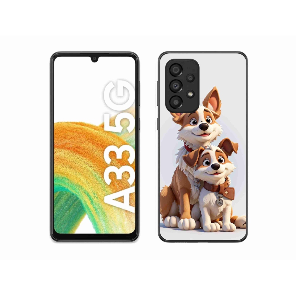 Gelový kryt mmCase na Samsung Galaxy A33 5G - kreslení psi