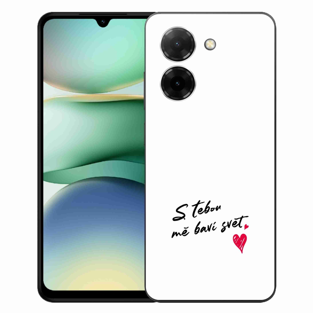 Gelový kryt mmCase na Xiaomi Redmi A5 (173.45x79.35x8.45mm) - zamilovaný text 1 bílé pozadí