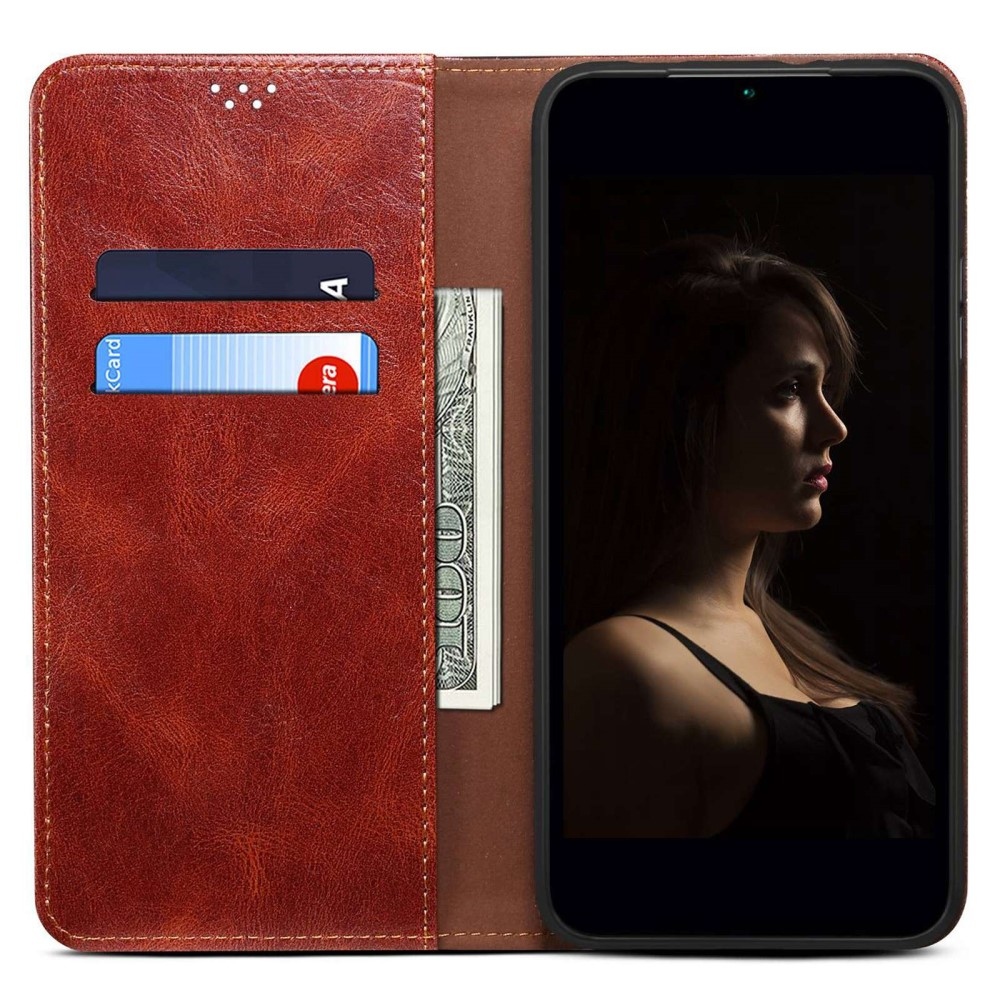 Waxy knížkové pouzdro na Xiaomi 15 Ultra - hnědé