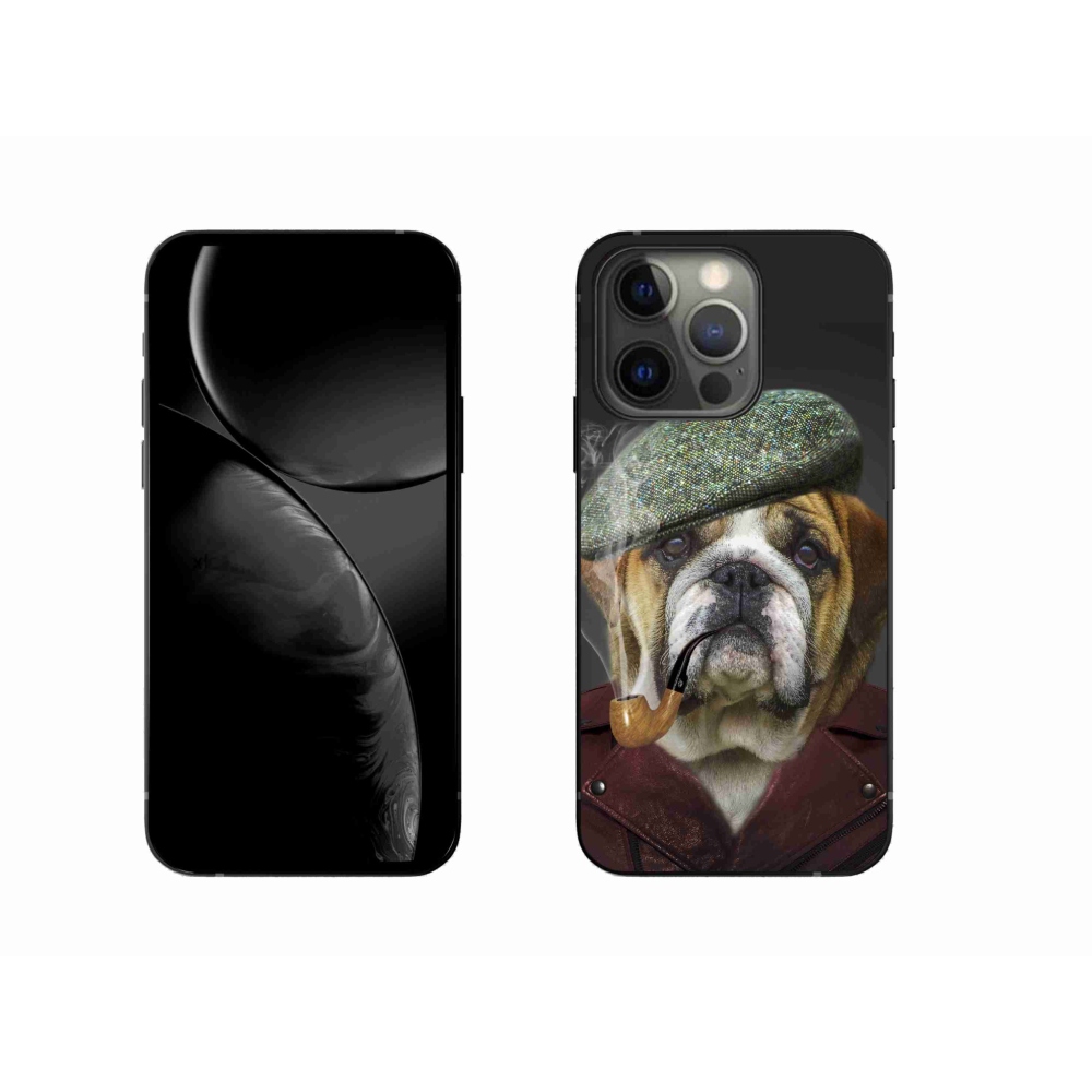 Gelový kryt mmCase na iPhone 13 Pro - pes s fajfkou