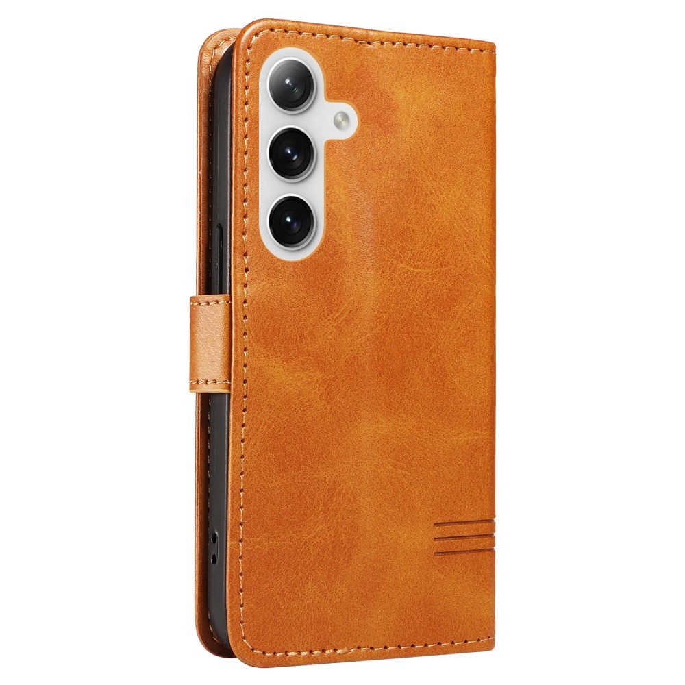T-Shape knížkové pouzdro na Samsung Galaxy S24+/S25+ - hnědé