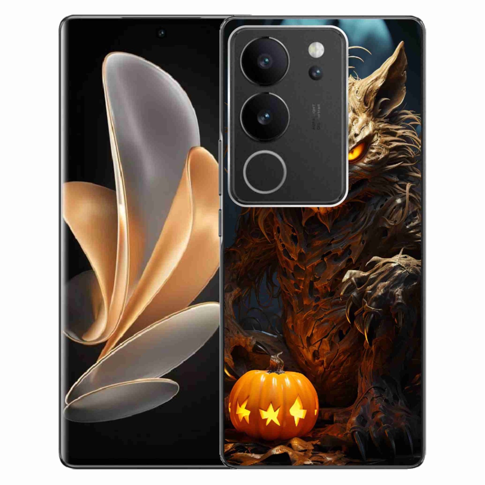 Gelový kryt mmCase na Vivo V29 5G - halloweenská příšera
