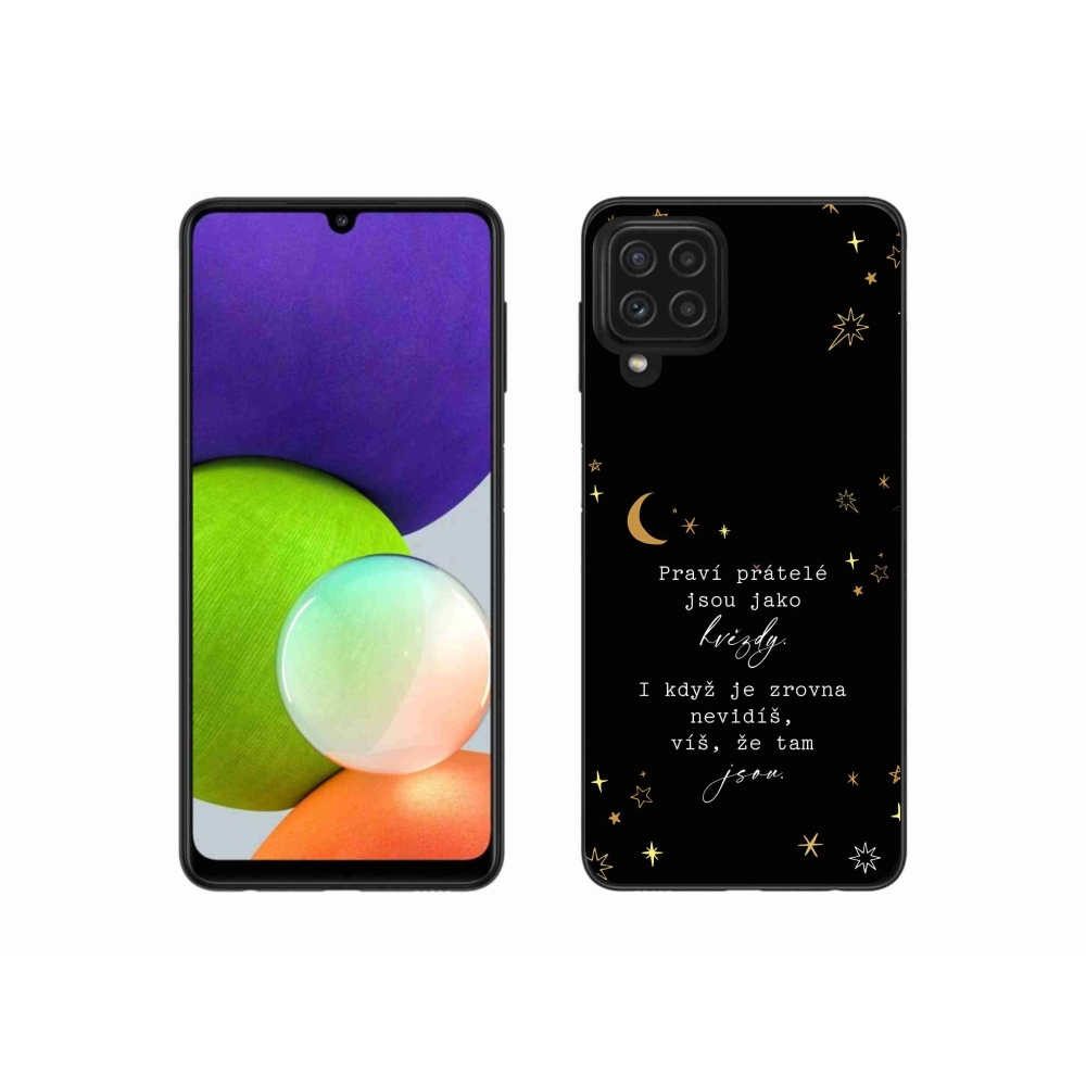 Gelový kryt mmCase na Samsung Galaxy A22 4G - citát 6 černé pozadí