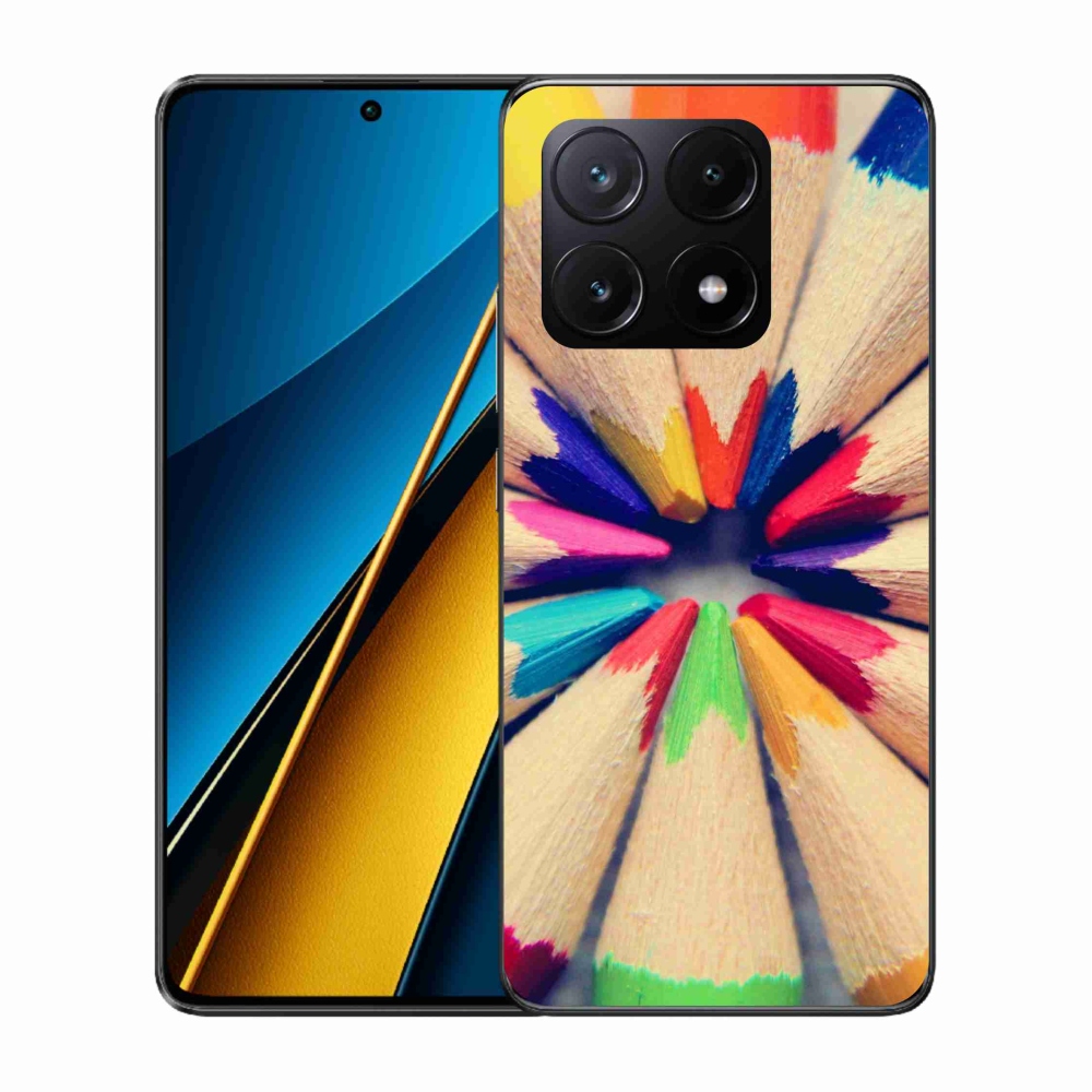 Gelový kryt mmCase na Xiaomi Poco X6 Pro 5G - pastelky 