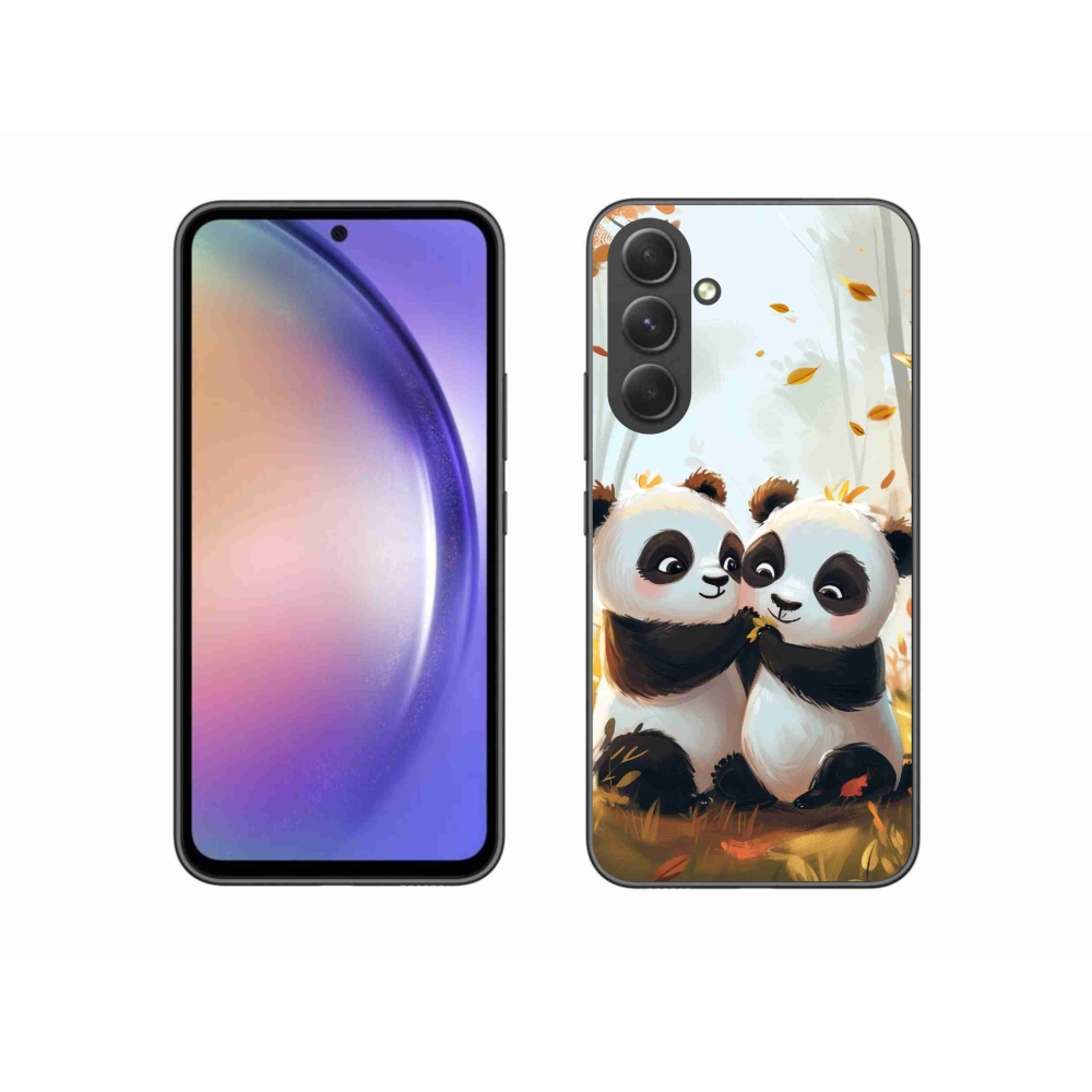 Gelový kryt mmCase na Samsung Galaxy A54 5G - pandy