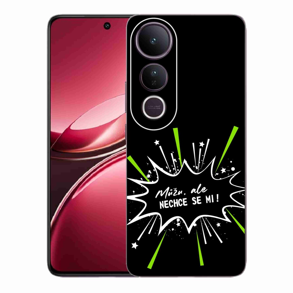 Gelový kryt mmCase na Vivo V50 Lite 4G/5G - vtipný text 11 černé pozadí