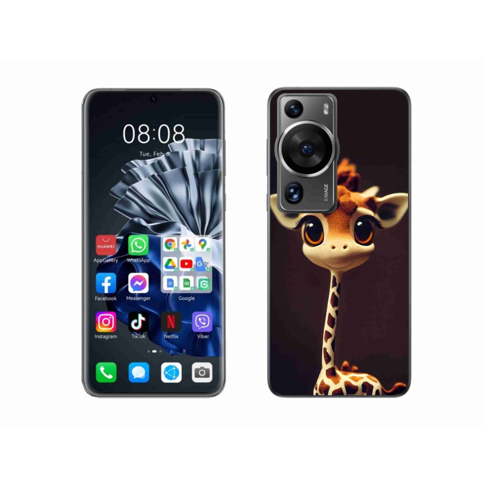 Gelový kryt mmCase na Huawei P60 Pro - malá žirafa