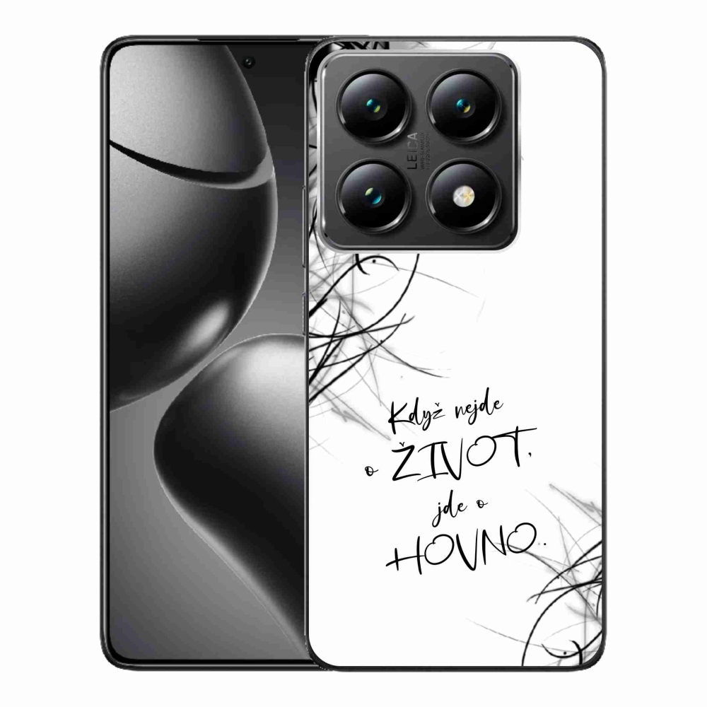Gelový kryt mmCase na Xiaomi 14T Pro - vtipný text 16 bílé pozadí