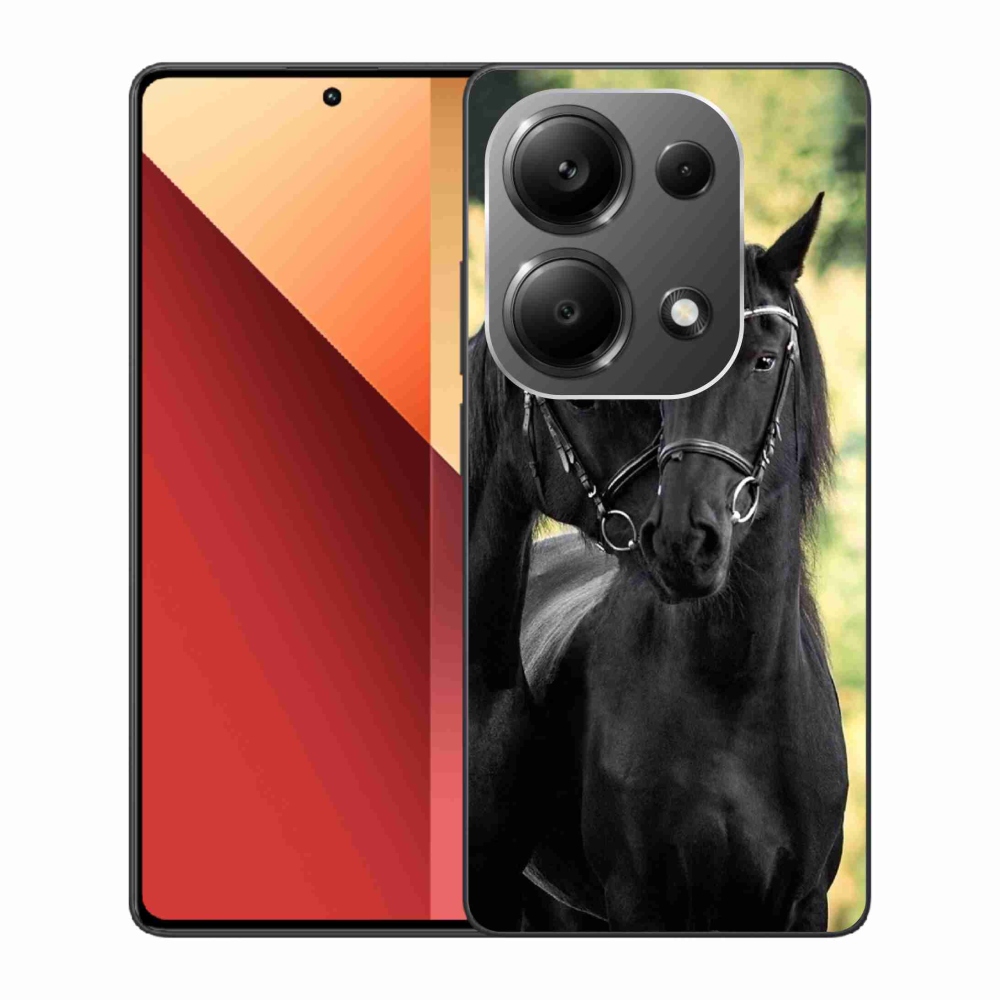 Gelový kryt mmCase na Xiaomi Redmi Note 13 Pro 4G/Poco M6 Pro - dva černí koně
