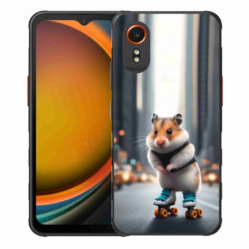 Gelový kryt mmCase na Samsung Galaxy Xcover 7 - křeček na bruslích