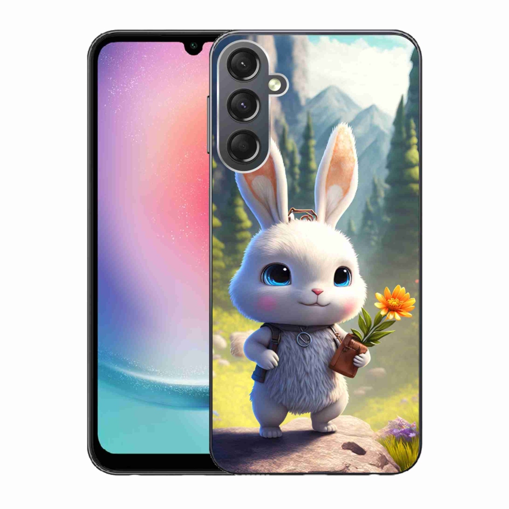 Gelový kryt mmCase na Samsung Galaxy A24 - roztomilý králíček