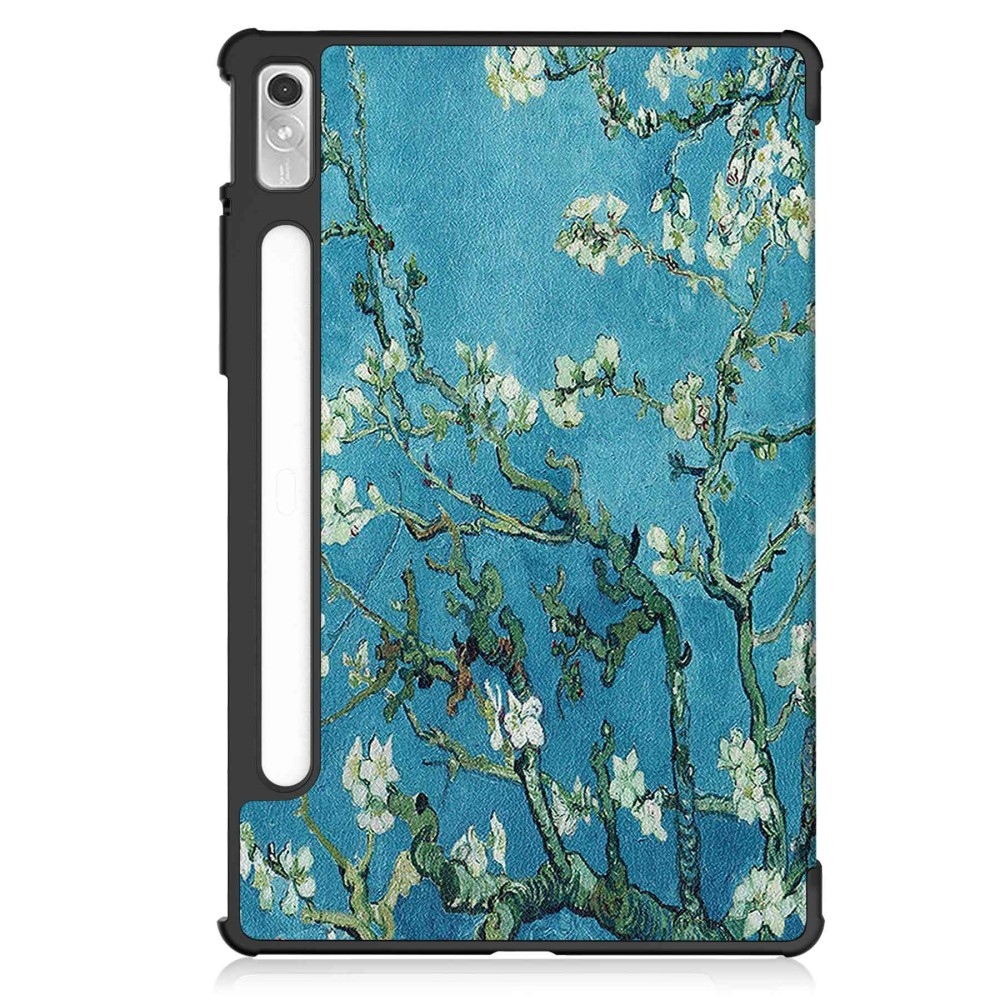 Print chytré zavírací pouzdro na Lenovo Tab P11 Pro (2.Gen) - bílé květy