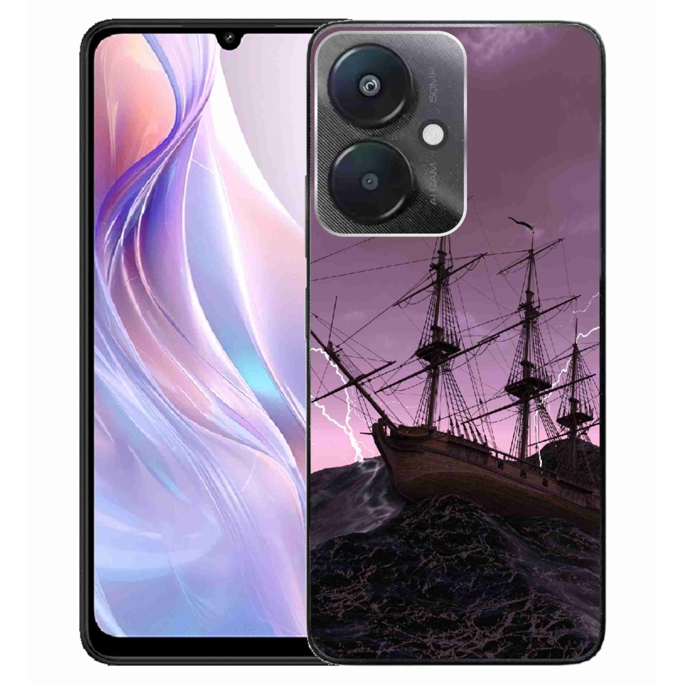 Gelový kryt mmCase na Xiaomi Redmi 13C 5G - loď v bouři