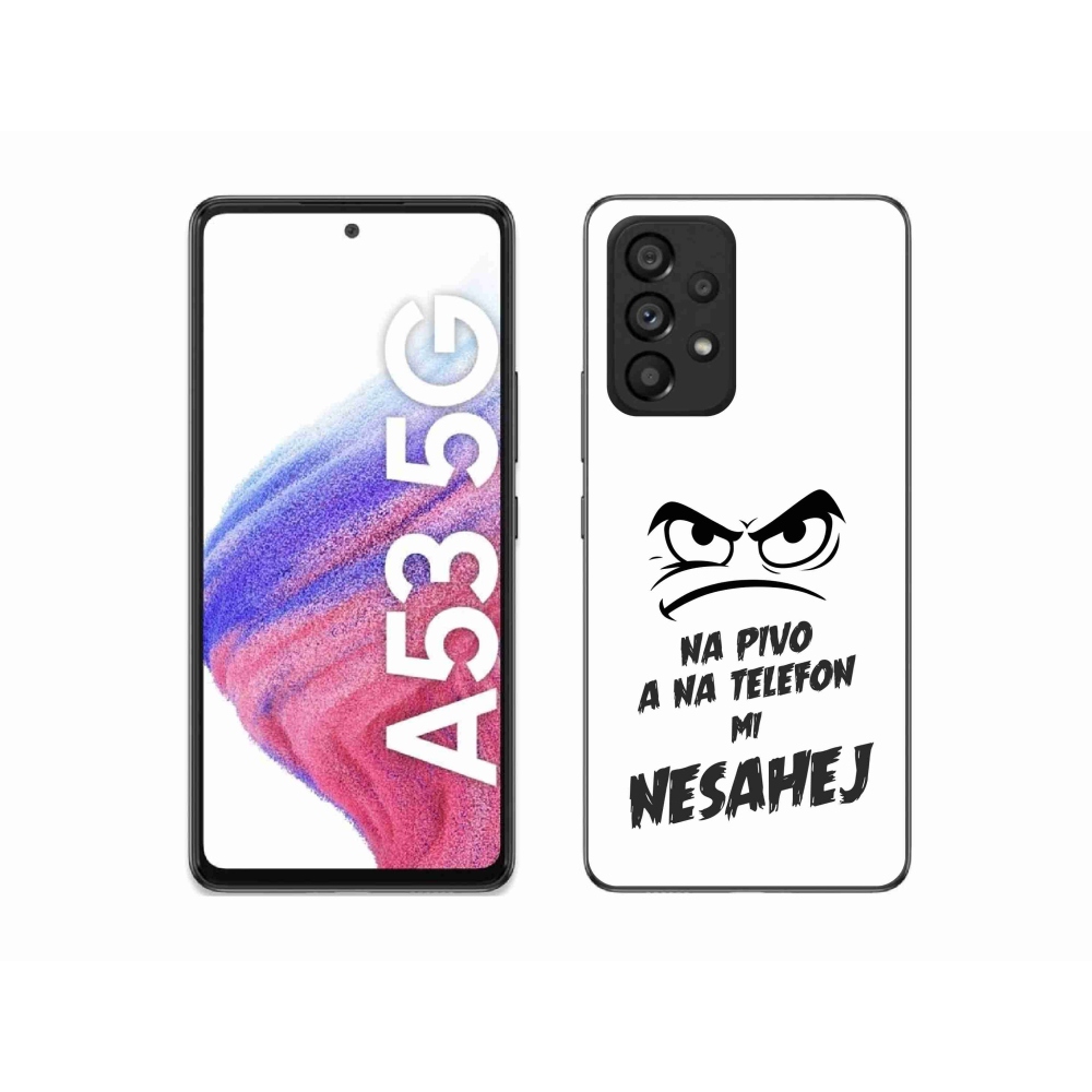 Gelový kryt mmCase na Samsung Galaxy A53 5G - pivní motiv 2 bílé pozadí