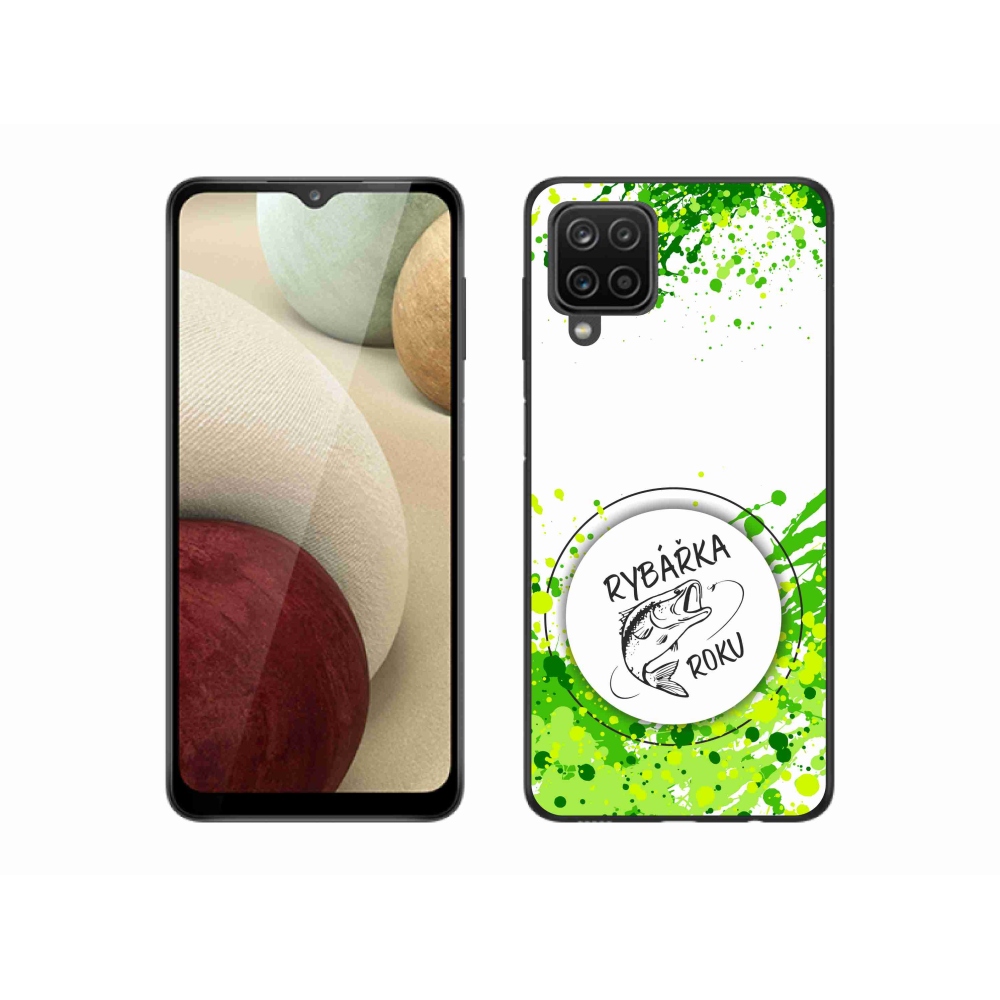 Gelový kryt mmCase na Samsung Galaxy M12 - rybářka roku bílé pozadí
