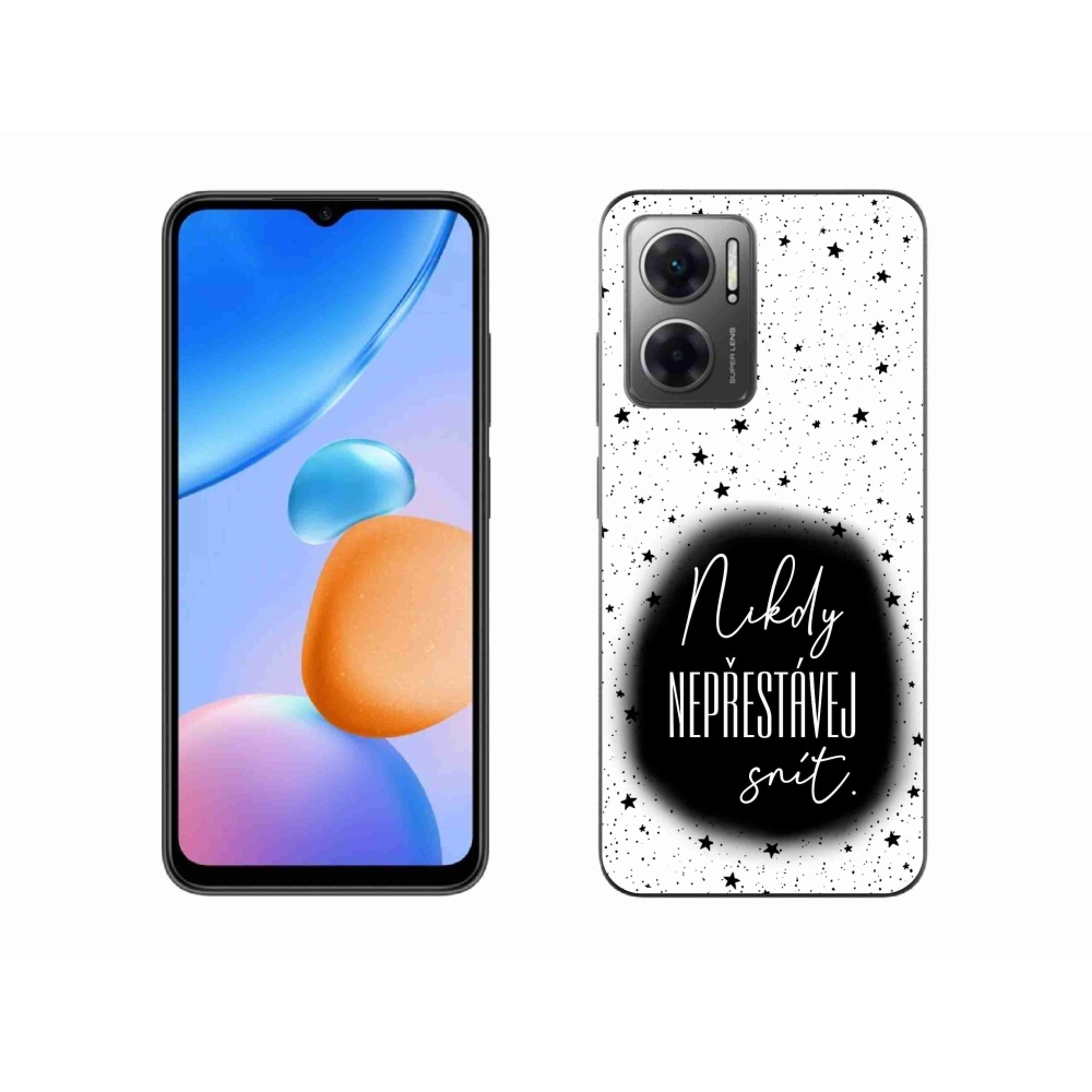 Gelový kryt mmCase na Xiaomi Redmi 10 5G - citát 1 černobílé pozadí