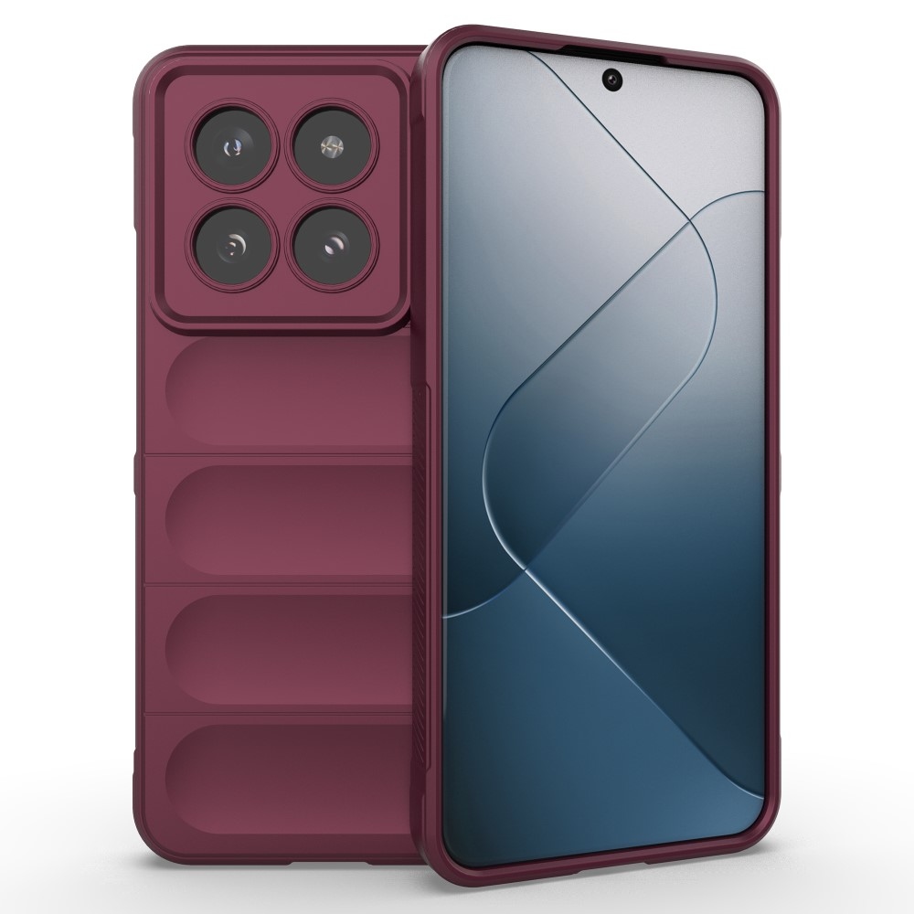Rugg odolný gelový obal na Xiaomi 14 Pro - vínový