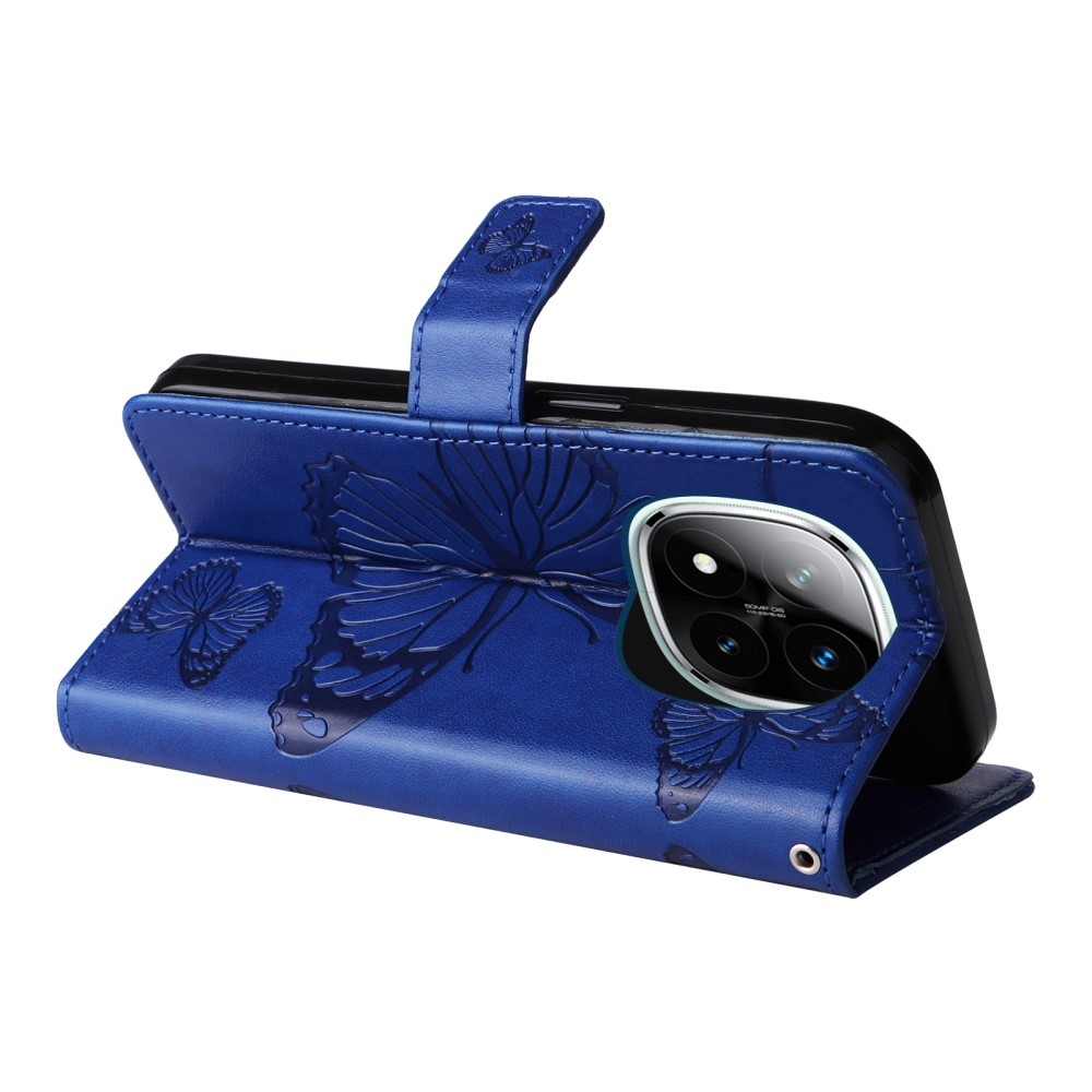 Big Butterfly knížkové pouzdro na Xiaomi Redmi Note 14 Pro 5G/Poco X7 5G/Note 14 Pro+ 5G - modré