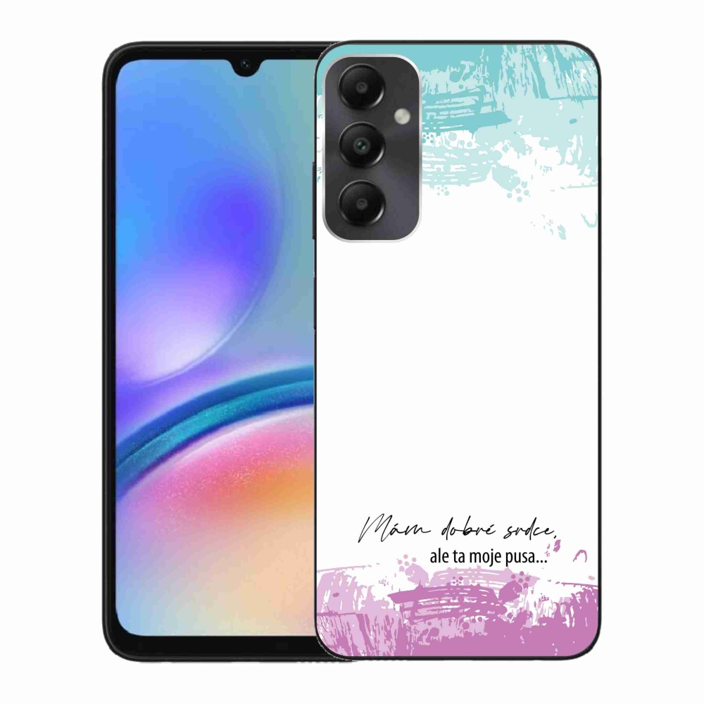 Gelový kryt mmCase na Samsung Galaxy A05s - vtipný text 3 bílé pozadí