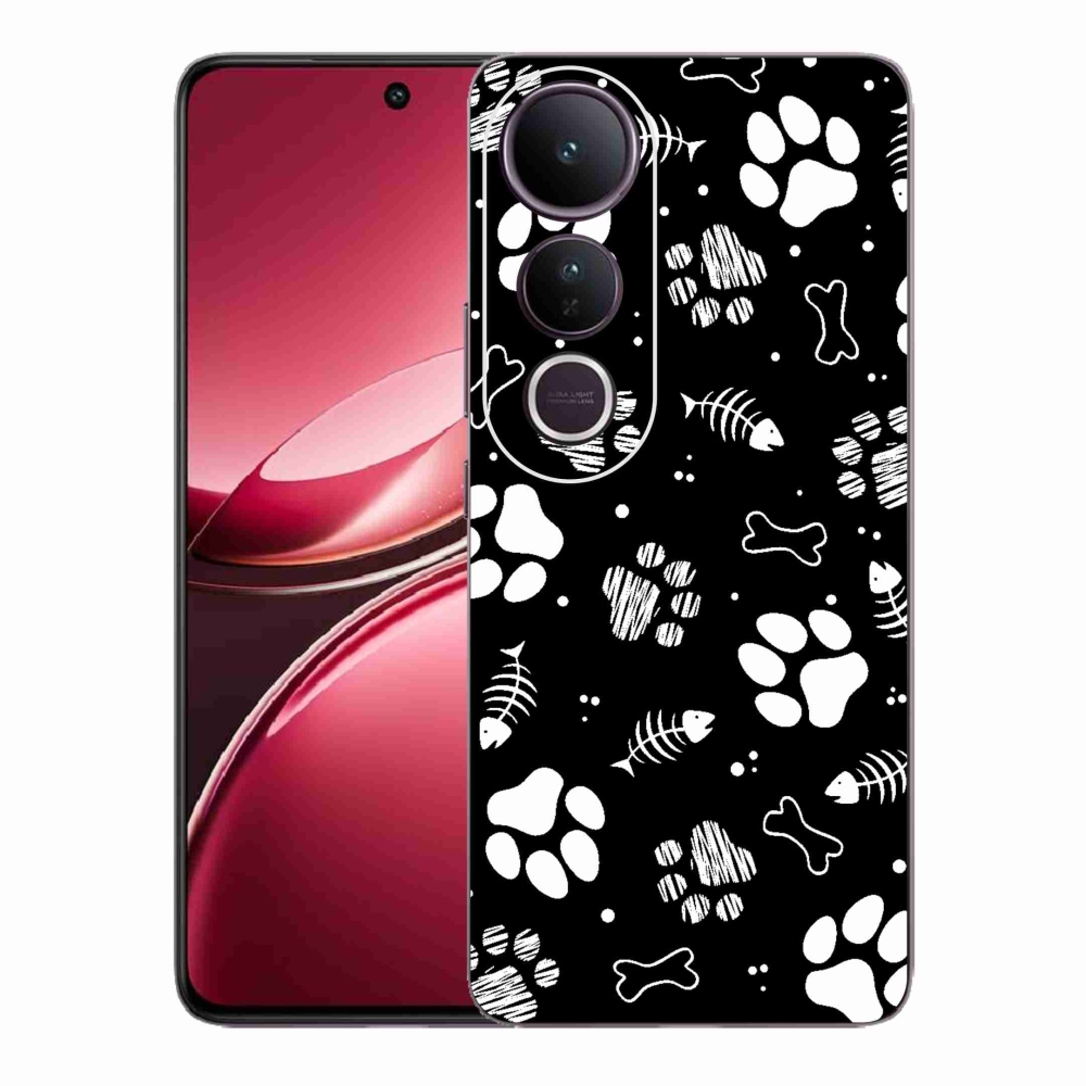 Gelový kryt mmCase na Vivo V50 Lite 4G/5G - psí tlapky
