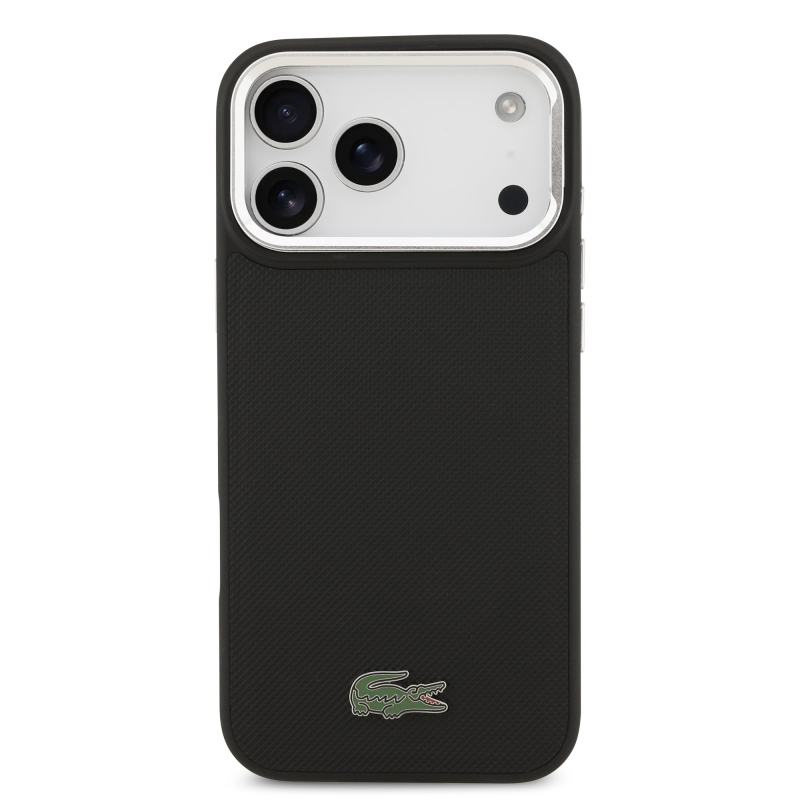 Lacoste Iconic Petit Pique Camera Stand MagSafe Zadní Kryt pro iPhone 17 Pro Max Black