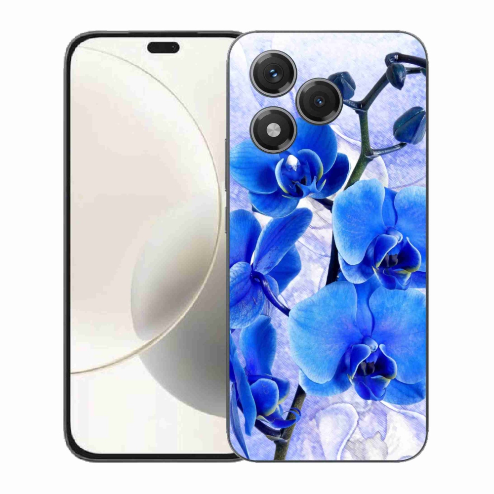 Gelový kryt mmCase na Honor 400 Lite - modré květy