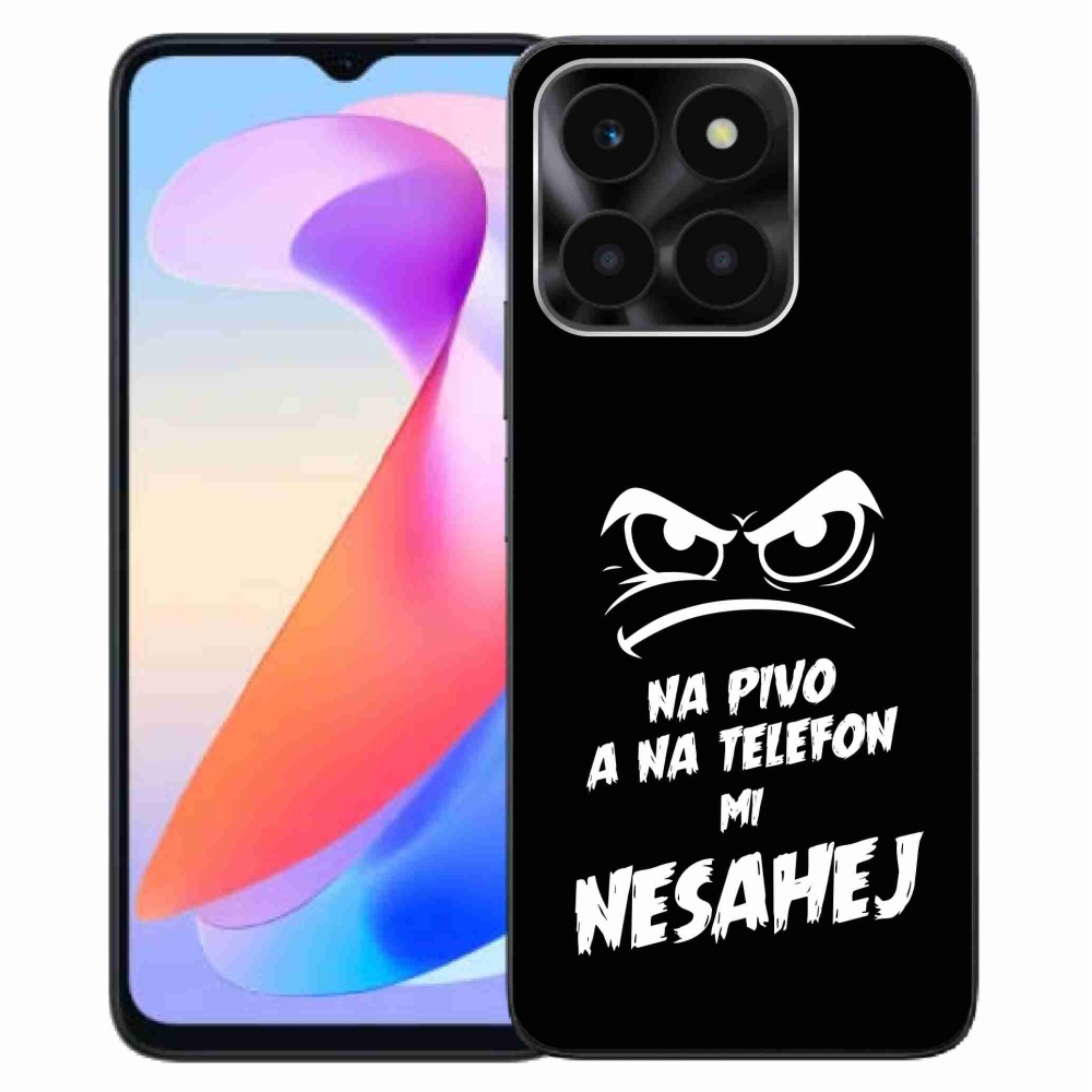 Gelový kryt mmCase na Honor X6a - pivní motiv 2 černé pozadí