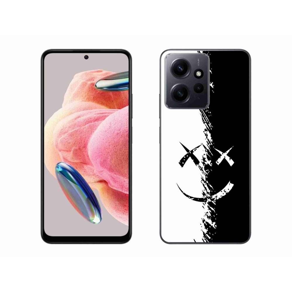 Gelový kryt mmCase na Xiaomi Redmi Note 12 4G - černobílý smajlík