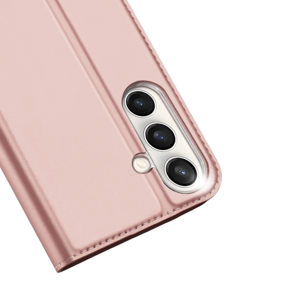 DUX knížkové pouzdro na Samsung Galaxy S25 FE - růžovozlaté