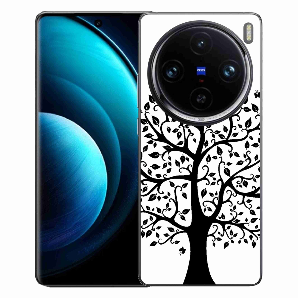 Gelový kryt mmCase na Vivo X100 Pro 5G - černobílý strom