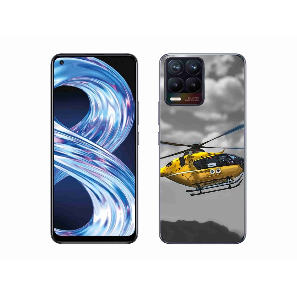 Gelový kryt mmCase na Realme 8 Pro - žlutá helikoptéra
