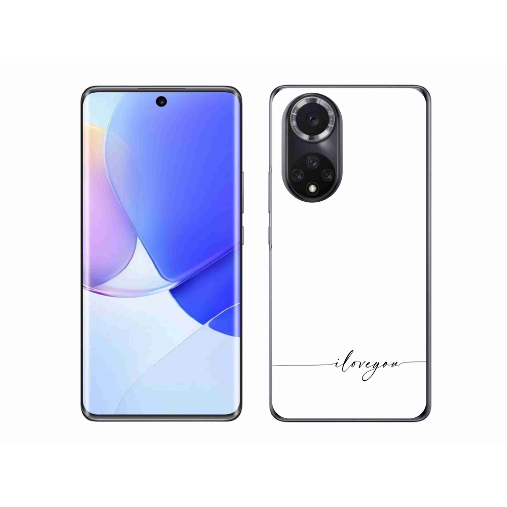 Gelový kryt mmCase na Huawei Nova 9 - I love you bílé pozadí