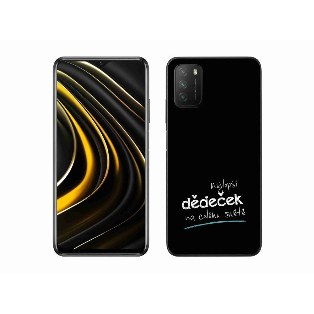 Gelový kryt mmCase na Xiaomi Poco M3 - nejlepší dědeček 3 černé pozadí