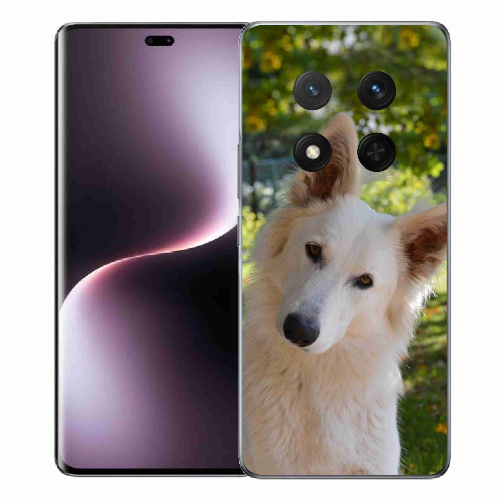 Gelový kryt mmCase na Honor Magic 7 Lite 5G - bílý švýcarský ovčák 1