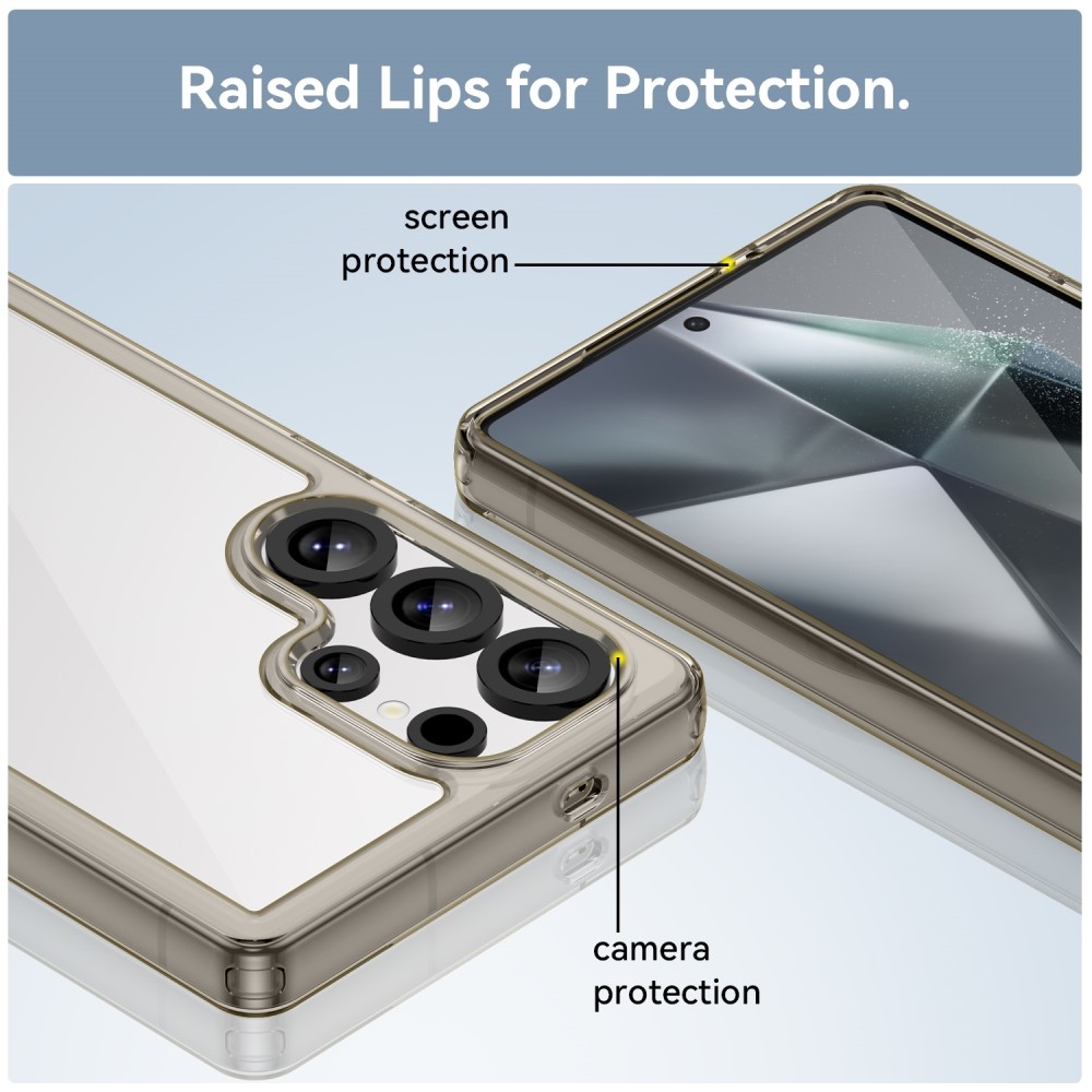 Gelový obal s pevnými zády na Samsung Galaxy S25 Ultra - šedý