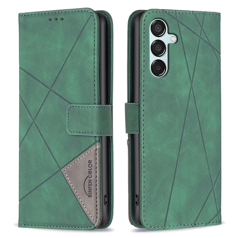 BINFEN knížkové pouzdro na Samsung Galaxy M15 5G - zelené
