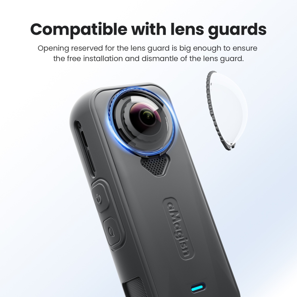 AMAGISN silikonový ochranný obal s krytkou objektivu pro Insta360 X4 Air