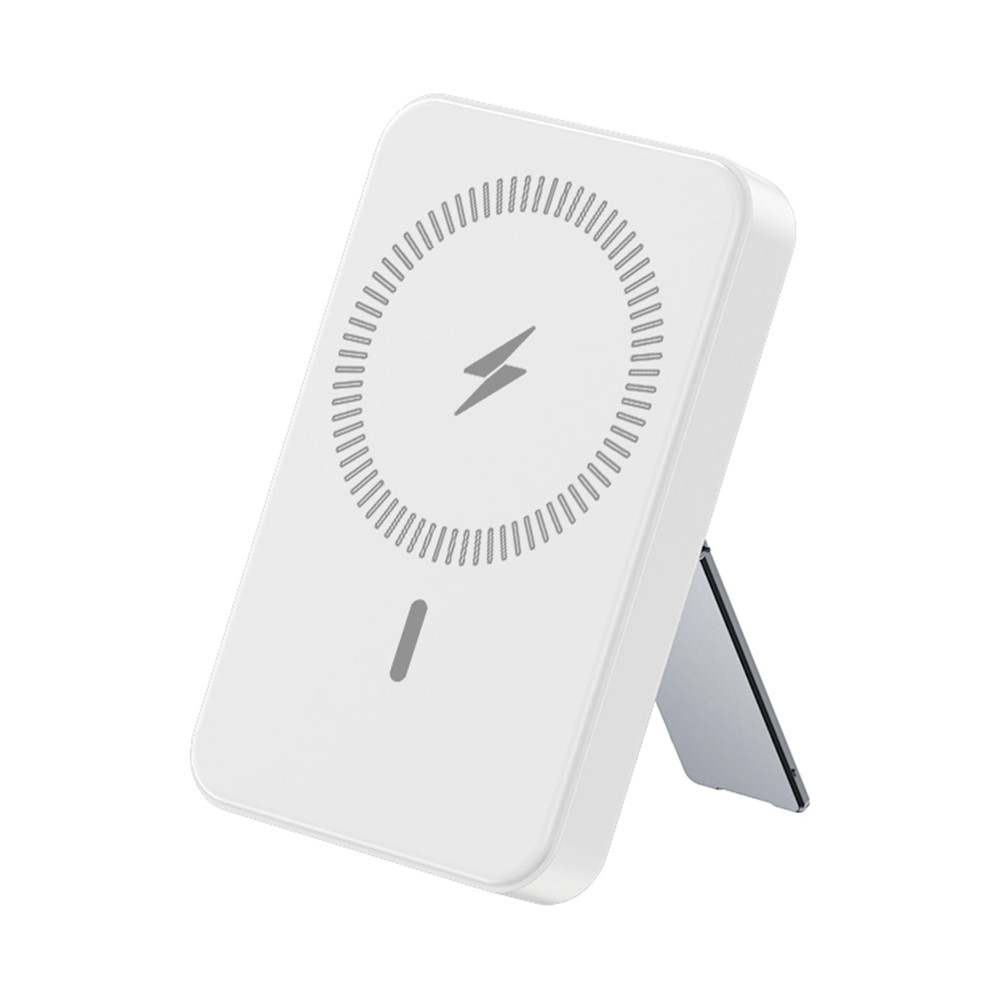 ZKD-03 magnetická powerbanka 10000 mAh 15W se stojánkem - bílá