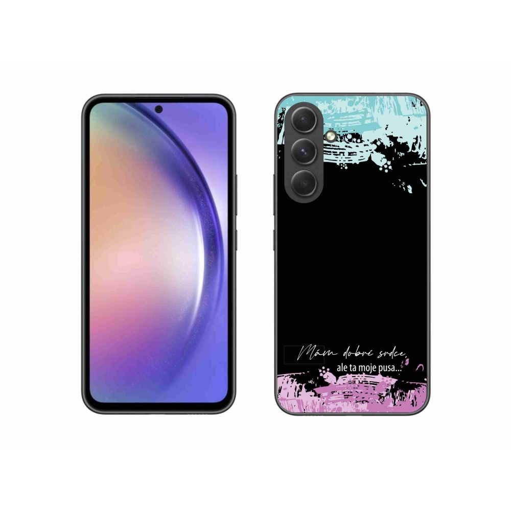 Gelový kryt mmCase na Samsung Galaxy A54 5G - vtipný text 3 černé pozadí