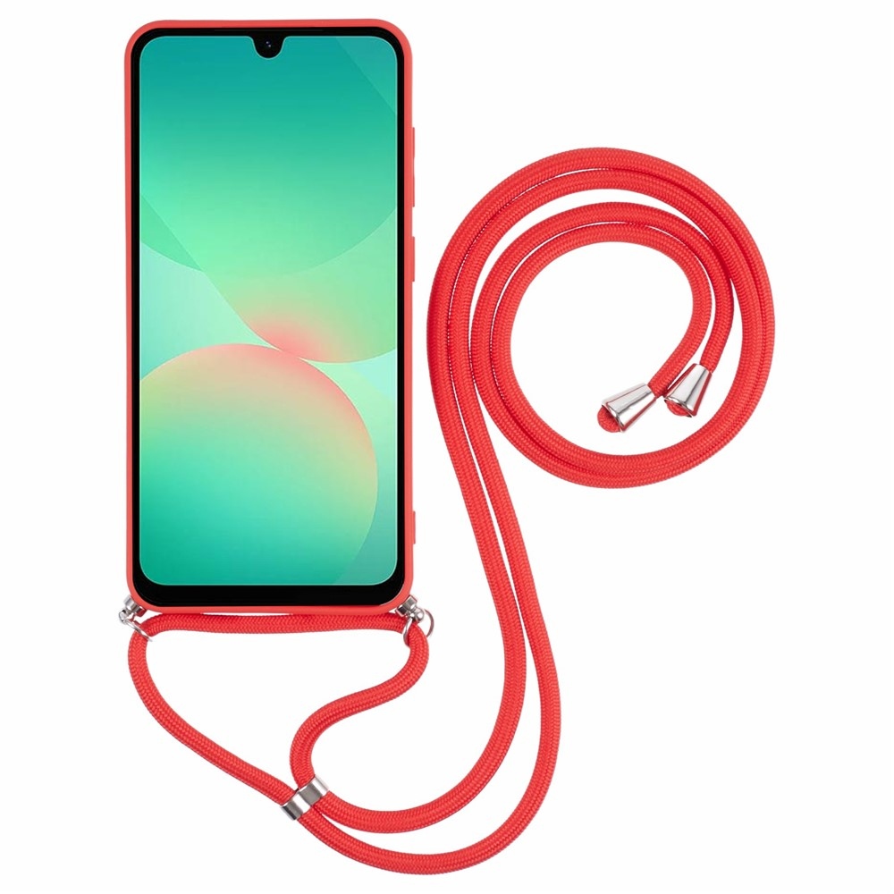 Lining gelový obal se šňůrkou na Samsung Galaxy A17 5G - červený