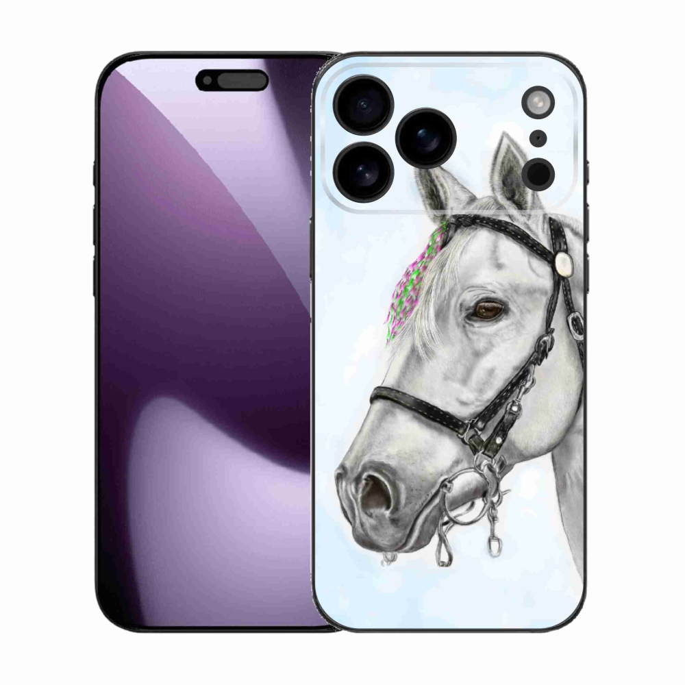 Gelový kryt mmCase na iPhone 17 Pro Max - bílý kůň 1