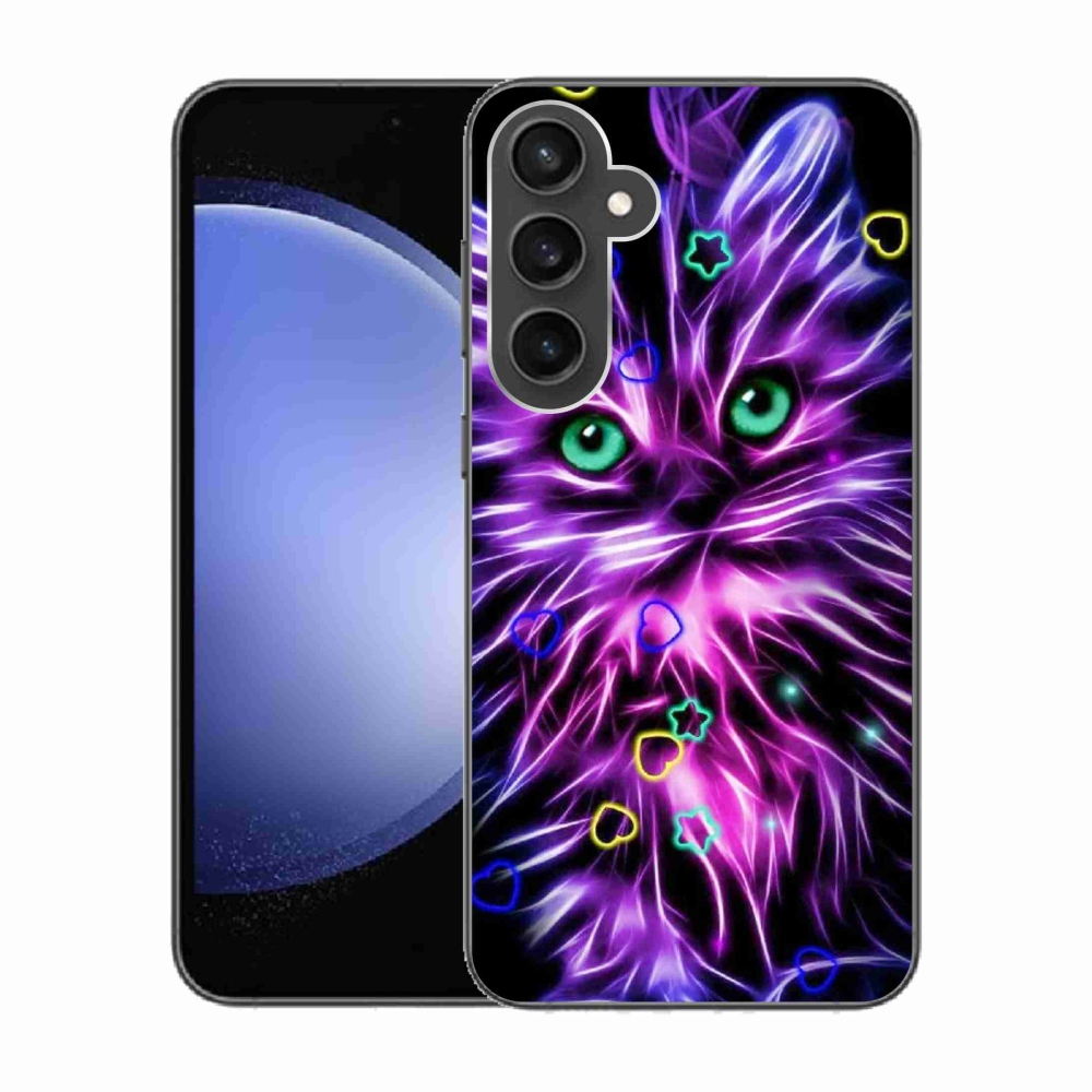 Gelový kryt mmCase na Samsung Galaxy S23 FE - abstraktní kočka