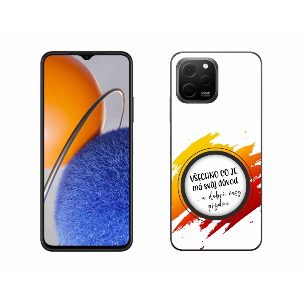 Gelový kryt mmCase na Huawei Nova Y61 - citát 3 bílé pozadí