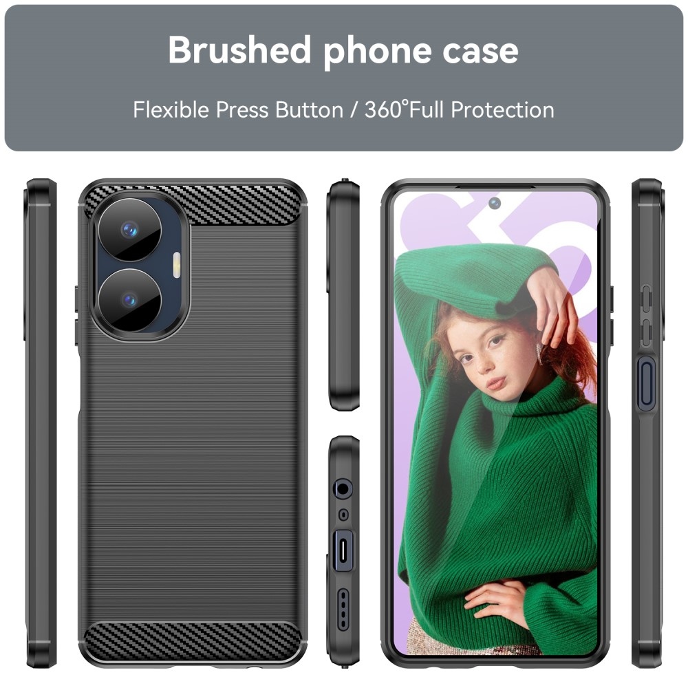 Carbon odolný gelový obal na Realme C55 - černý